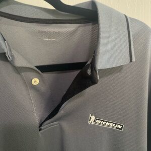 Gray polo with Michelin logo